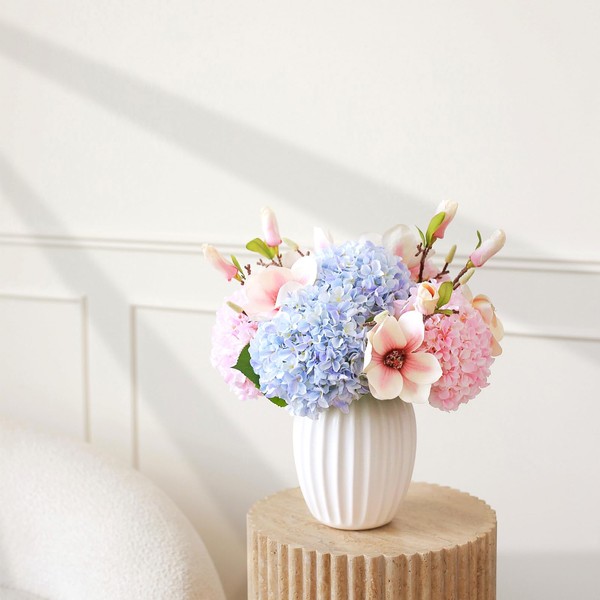 XDDCPWL Artificial Flowers Bouquet Hydrangea Fake Flowers Rose Flowers Arrangement