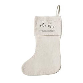 The Cotton & Canvas Co. Custom Christmas Stocking for Presents, Gift Bag, and Holiday Decorations, Your Design, Your Logo and Artwork