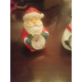 3 Figurines Santa Snowman And Penguin