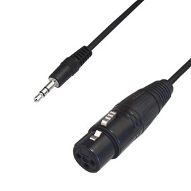 F-Factory FNT-XT-73015S 3.5mm TRS Mini Plug (Male) to XLR (Cannon Plug) (Female) Conversion Cable, 1.5m