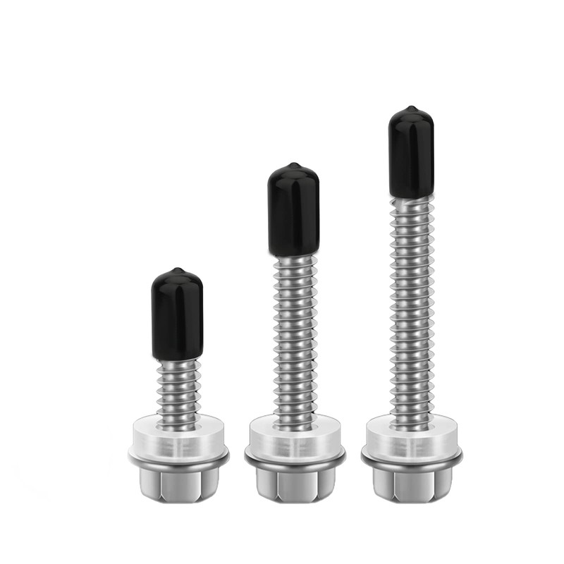 SAVITA Pack of 160 Thread Protectors, Black and Red Rubber