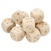 PATIKIL 15mm Wooden Dice, 10Pcs Numbers 1-6 Cube Dice with Round Corner 6 Sides Square Wood Blocks for DIY Craft Projects