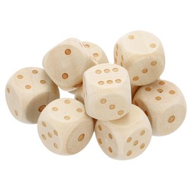 PATIKIL 15mm Wooden Dice, 10Pcs Numbers 1-6 Cube Dice with Round Corner 6 Sides Square Wood Blocks for DIY Craft Projects