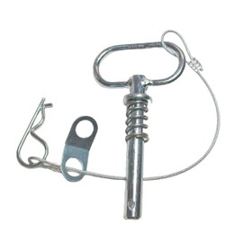 Spring-Loaded Towing Hitch Locking pins and R-Clamps for Towing Trailer pins for Cargo, Boats, RVs with Anti-Lost Ropes (Dia:1/2in(12.8mm) L:3in(75mm) 1Pcs)