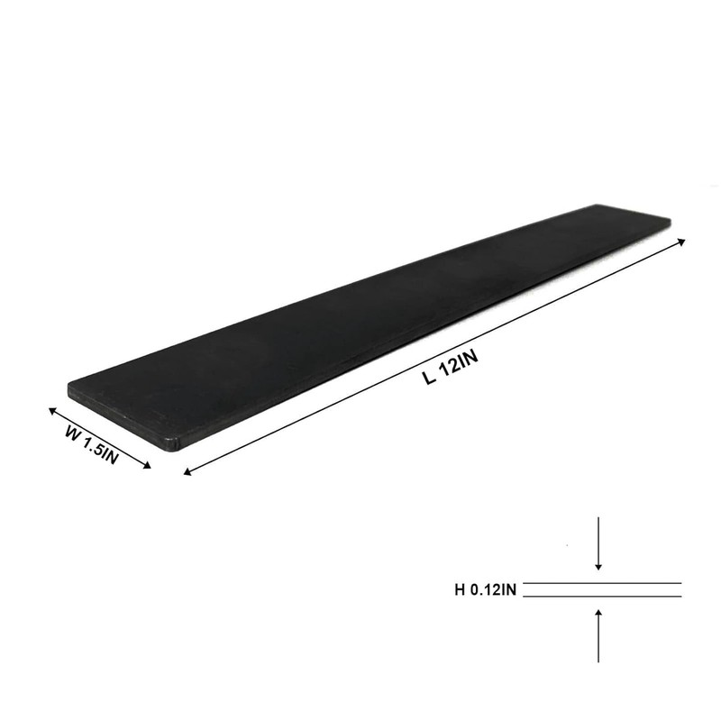 SALUINOKI 4pcs 1095 Steel Flat Stock for Knife Making (12x1.5x0.12