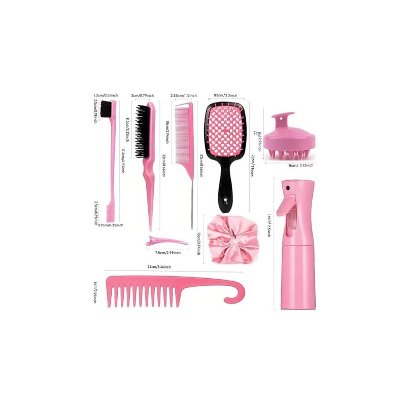 Kit de Peine para Peinar el Cabello, 12PcsPeine para Peinar