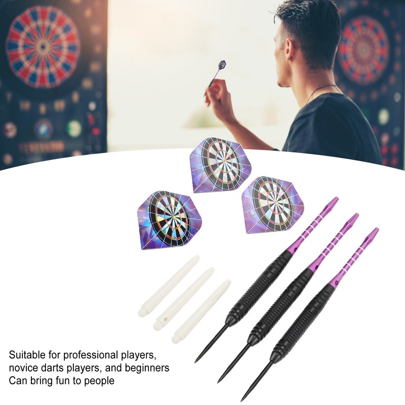 3Pcs Darts Professional Exquisite Stainless Steel Tip Darts Set with
