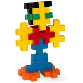 PLUS PLUS Big - Open Play Tube - 15 Piece Basic Color Mix - Construction Building STEM / STEAM Toy, Interlocking Large Puzzle Blocks for Toddlers and Preschool