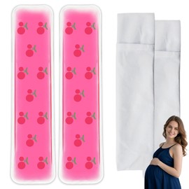 Perineal Cooling Pad, Hot and Cold Pads for Postpartum, Perineal Ice Pack, Instant Cold Therapy Packs, Gel Bead Ice Pack, Reusable Ice Packs, Instant Cooling Relieves Pain (Pink-Cherry)