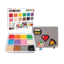 Pix Brix Pixel Art Puzzle Bricks – 3,000 Piece Pixel Art Container, 12 Color Medium Palette – Interlocking Building Bricks, Create 2D and 3D Builds Without Water or Glue – Stem Toys, Ages 6 Plus