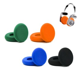 OKCSC Replacement Ear Pads, 60mm Diameter/Comfort to Wear, Compatible with OKCSC Retro/for Koss PORTAPRO Series Headphones, Black Blue Green Orange 4 Pair