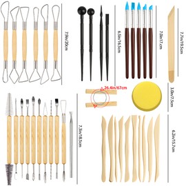 Polymer Clay Tools 62 Pcs Pottery Tools Kit Clay Modelling Sculpting Tools with a Storage Bag Sculpture Carving Tool for Beginners and Professionals Engraving Clay Ceramics
