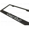 License Plate Frame 1pc 3D TURBO Emblem Badge BLACK Stainless