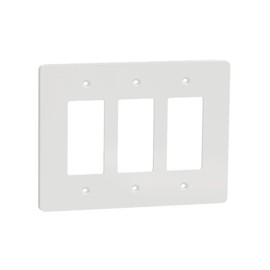 Square D by Schneider Electric X Series Wall Plate for Outlet and Light Switch, Mid Size Plus 3 Gang, Matte White