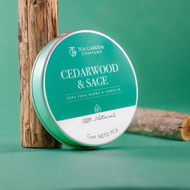 Tea Garden Company Cera para Barba & Cabello Cedarwood & Sage 100% Natural 70 gr