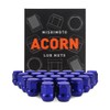 Mishimoto Steel Lug Nuts, M12x1.5, Acorn Seat, 24pc Set, Blue
