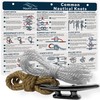 Deluxe Nautical Knot Tying Kit - 6" Boat Cleat, Jute