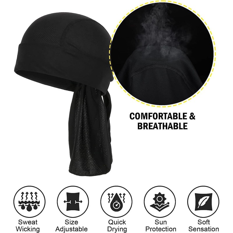 Unbranded Cooling Skull Cap Helmet Liner Sweat Head Wraps Bandanas