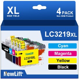 NewLift LC3219XL Cartridges Compatible with Brother LC-3219XL LC3217 LC3219 XL Printer Cartridges for Brother MFC-J5330DW MFC-J5730DW MFC-J5335DW MFC-J6930DW MFC-J6530DW MFC-J5930DW (Pack of 4)