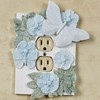 Flowers and Butterflies Single Outlet Cover Butterfly Decor