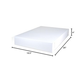 SOUTHERN CHAMPION TRAY Southern Champion Tray 1095 Premium Clay Coated Kraft Paperboard White Non-Window Sheet Cake and Utility Tray, 26" Length x 18-1/2" Width x 4" Height (Case of 50)