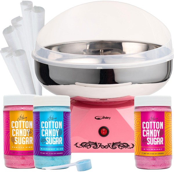The Candery Cotton Candy Machine with Stainless Steel Bowl 2.0