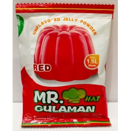 Mr. Hat Gulaman Unflavored Jelly Powder RED (4 Sachets x 25g)