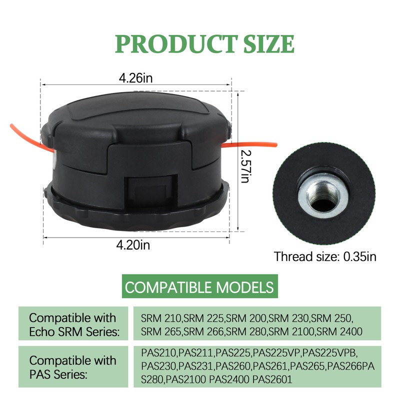 CNGGV String Trimmer Head SRM 225 Weed Eater Head for