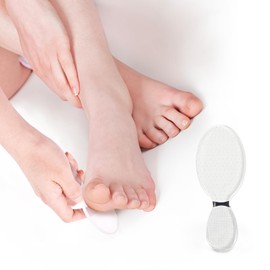 Cmett 1 Pack Glass Foot File 8-Shaped Callus Remover for Feet, Foot Scrubber Pedicure Tool for Women and Men (Transparent3)