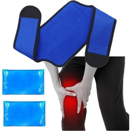 WORLD-BIO Icing Supporter, Knee/Elbow, Sports, Icing Gel Pack, Cooling Pack, For Both Cold & Hot Use, Knee Fixing Supporter, No Need For Ice Dust, Leak Prevention, Reusable Cooling, Heat Prevention