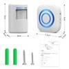 Wireless Motion Sensor Chime, Cordless Call Bell, Nursing Care, Non-Contact,