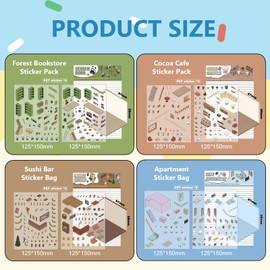 3D House Sticker Set, 3D Sticker Scene Room Sticker Book Sticker House Fun DIY 3D Stickers Creativity Unleashed, Wonderful Gifts for Friends, Family and Children