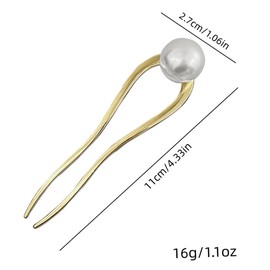 U Förmige Haarstab Haarnadel Haarspangen Damen Perle Französisch Haarnadeln Haarklammer Französische Haarspange Haarclips U-shaped Pearl French Hair Pin Hair Clip French Pin Hair Clips Haarklammern