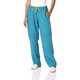 WonderWink Womens Four Stretch Women's Cargo Medical Scrubs Pants, Royal, X-Small US