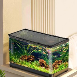 Rafeal Auto Magnetic Fish Tank Lid Cover DIY Anti-Jumping Net Cover Aquarium Lid Replacement Adjustable Size Fit Tank Size 35"*19"