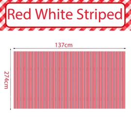 2PCS Disposable Red and White Striped Table Cloth Table Cover,Circus Red Striped Plastic Table Cloth,Red and White Candy Stripe Circus Tablecovers for 2023 the Kings Charles III Coronation Decorations