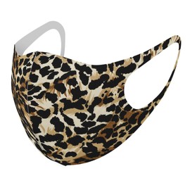 Design Mask Set of 2 Polyester Washable Cloth Masks for Men Women 011658 Animal Leopard Print