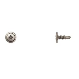Main ST Collective 50 Pack Chrome Phillips Oval Washer Head Trim Screws | #8 x 1/2" Self-Tapping Tek Point with 7/16" Washer Head| Car Trim Fasteners for Wheel Opening Molding
