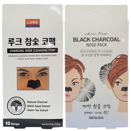 Black Charcoal Nose Pack / Luke Charcoal Nose Pack / Elizabeth / Mediheal Piggy Mom / 까만참숯코팩/루크참숯코팩/엘리자베스/메디힐피기맘