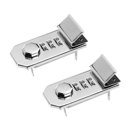 Mewutal 2pcs Vintage Journal Locks with 3 Digital Combination Password Locks Silver Leather Diary Locks Notebook Password Locks for Memo Books Diary (Silver)