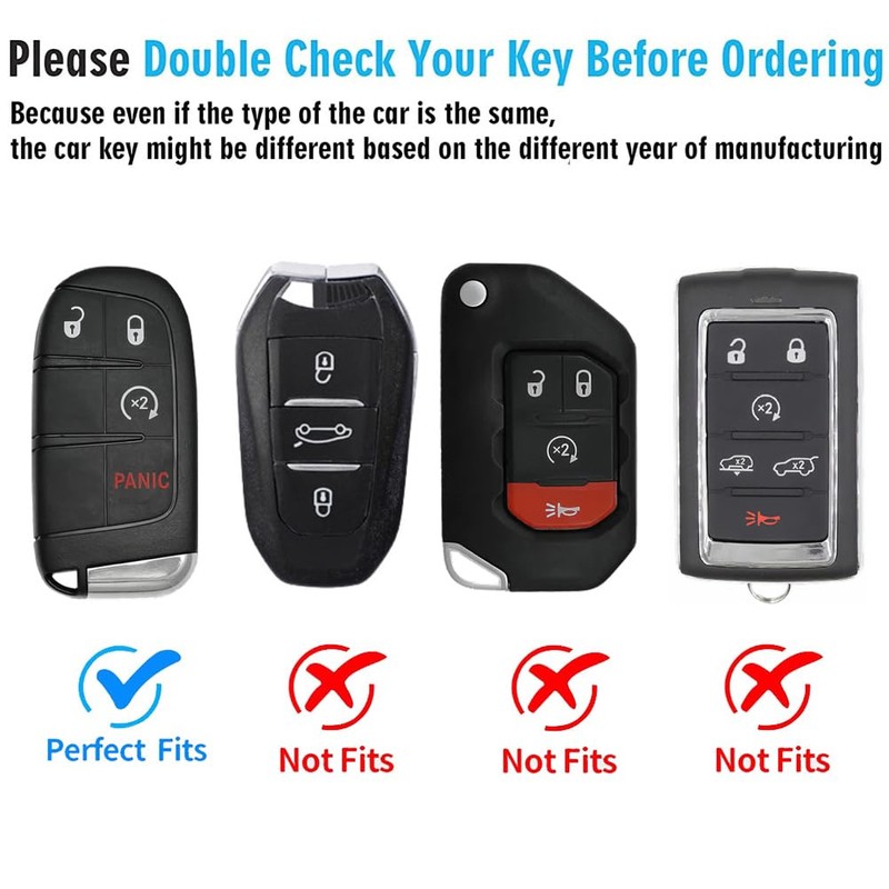 Z.MYUKI Compass Key Case with Key Fob for Jeep Compass