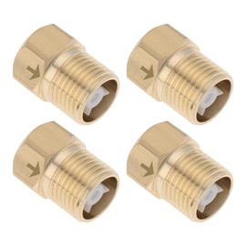 VGOL 4PCS Brass One-Way Check Valve G1/2 Inch Female to G1/2 Inch Male Thread for Water Heaters Tanks Towers Toilets Intake Systems Backflow Preventer