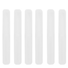 Flosius 6 Pack Travel Toothbrush Containers Case Portable Plastic Breathable Toothbrush Holder Storage Dust-Proof and Sanitary for Travel Camping School Business (Clear A)