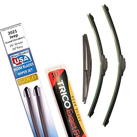 Beam Blade Wipers Replacement Set for 2021 Jeep Grand Cherokee L w/Rear - WiperBladesUSA Gold Beam Wiper Blades Wipers Set