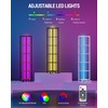 Hzuaneri Corner Shelf with LED Light, 6-Tier Corner Bookshelf, Tall