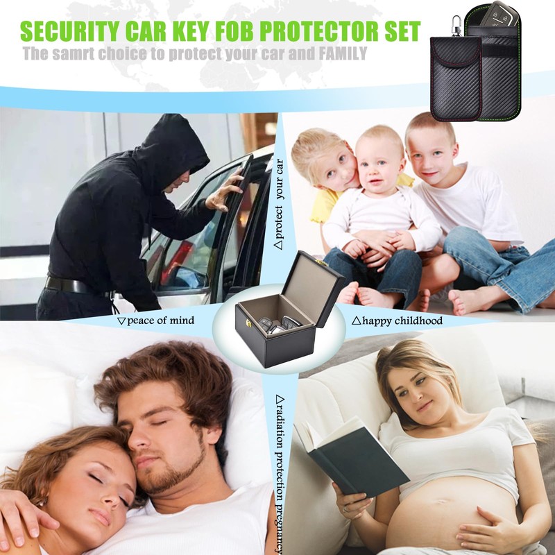 Faraday Box & 2 Pack Faraday Bag for Key Fob
