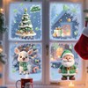 9 Pcs Christmas Window Stickers, Large Christmas Window Decorations,Reusable Stereo