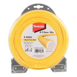 Makita E-02842 Round Trim Pro Longlife Reinforced Trimmer Line Nylon Yellow 3.0 mm x 56 m for Strimmer and Brush Cutter