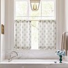 Small Curtains for Windows,Sheer Floral Farmhouse Linen Cafe Curtains 20