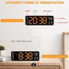 Yakiter Digital Alarm Clock, 9" LED Alarm Clock for Bedroom,